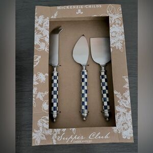 McKenzie Childs Supper Club 3pc Cheese Knife Set